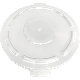 Plastic Round Trash Can Lid, 55 Gallon, White