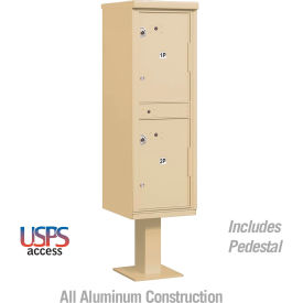 3300 Outdoor Parcel Locker, 2 Compartments, Sandstone