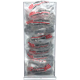 PETG Safety Glasses Dispenser, 6-3/4"W x 3-3/4"D x 16"H, Clear