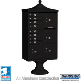 3300 Regency Decorative Cluster Box Unit 8 A Doors, 4 Parcel Lockers, Type VI, Black