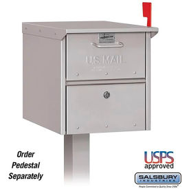 Roadside Mailbox, 12-1/2"W x 18-1/4"D x 13-5/8"H, Silver