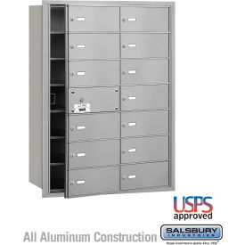 3600 4B+ Horizontal Mailbox, 14 B Doors (13 Usable), Front Loading, Aluminum