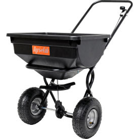 Push Broadcast Spreader, 85 lb Capacity, Black
