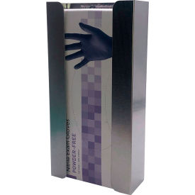 Slimline Single Stainless Steel Glove Box Holder, 4-15/16"W x 2"D x 9-3/4"H
