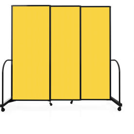 Safeflex Bullet Resistant Sliding Divider, 7'2"W x 6'10"H, Primary Yellow
