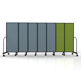Safeflex Bullet Resistant Sliding Divider, 15'6"W x 6'10"H, Summer Blue