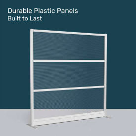 Modular Room Divider Wall, 70"W x 70"H, Transparent