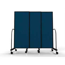 Safeflex Bullet Resistant Sliding Divider, 7'2"W x 6'10"H, Navy Blue
