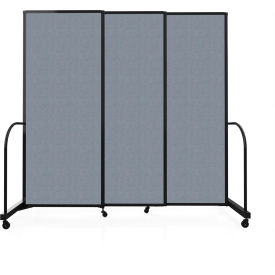 Safeflex Bullet Resistant Sliding Divider, 7'2"W x 6'10"H, Blue Tide