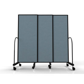 Safeflex Bullet Resistant Sliding Divider, 7'2"W x 6'10"H, Summer Blue