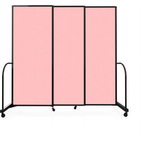 Safeflex Bullet Resistant Sliding Divider, 7'2"W x 6'10"H, Raspberry Mist