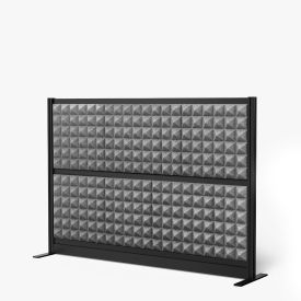 Modular Studio Room Divider Wall, 70"W x 48"H, Dark Gray