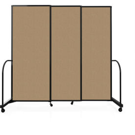 Safeflex Bullet Resistant Sliding Divider, 7'2"W x 6'10"H, Sandalwood