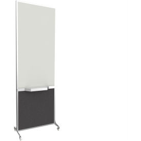 Safe-Board Portable Whiteboard, NIJ Level III-A, 26-1/2"W x 76"H, Charcoal Gray