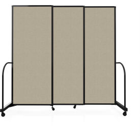 Safeflex Bullet Resistant Sliding Divider, 7'2"W x 6'10"H, Hazelnut