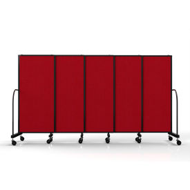 Safeflex Bullet Resistant Sliding Divider, 11'3''W x 6'10"H, Primary Red