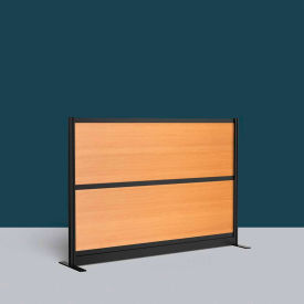 Modular Room Divider Wall, 70"W x 48"H, Beech Grain