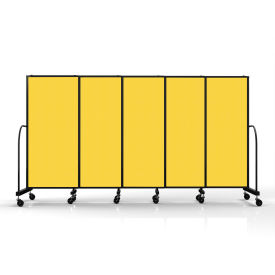 Safeflex Bullet Resistant Sliding Divider, 11'3''W x 6'10"H, Primary Yellow
