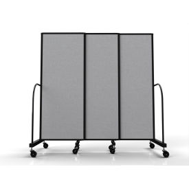 Safeflex Bullet Resistant Sliding Divider, 7'2"W x 6'10"H, Gray Smoke