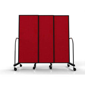 Safeflex Bullet Resistant Sliding Divider, 7'2"W x 6'10"H, Primary Red