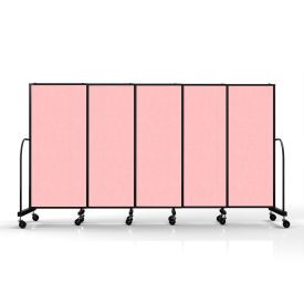 Safeflex Bullet Resistant Sliding Divider, 11'3''W x 6'10"H, Raspberry Mist
