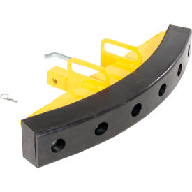 Steel/Rubber Push Bumper, Attachment to 2" Receiver, Yellow/Black