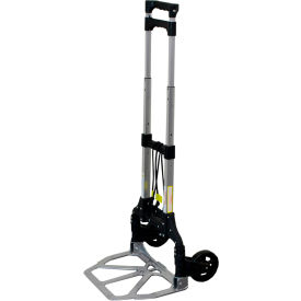 Fold Up Hand Truck, 150 lb. Capacity, Silver/Black