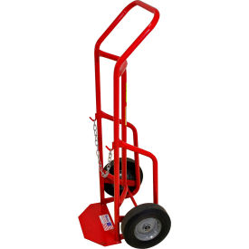 Single Gas Cylinder Delivery Truck, 10" Puncture Proof Tire, 500 lb. Capacity