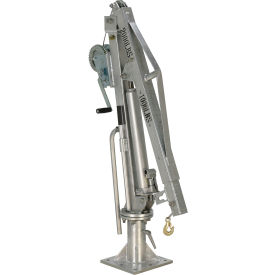 DC Powered Winch Truck Jib Crane, 2000 lb. Capacity, Gray