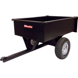 Dual Wheel Steel Dump Cart, 10 Cu. Ft., 900 lb. Cap., Black