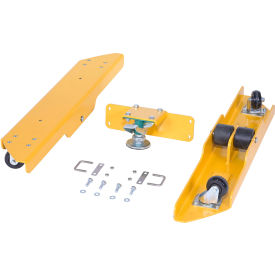 37" x 8" Spring Scissor Table Caster Kit Option, 4500 lb. Capacity, Yellow