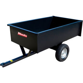 Dual Wheel Steel Dump Cart, 15 Cu. Ft., 1200 lb. Cap., Black