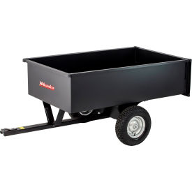Dual Wheel Steel Dump Cart, 17 Cu. Ft., 1500 lb. Cap., Black