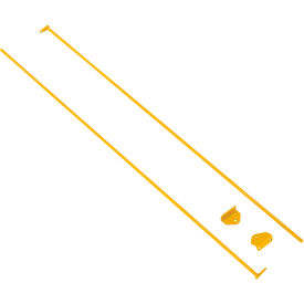 Sling Rack Hook Lock System, 67-3/8''L x 3-1/4''W, Yellow