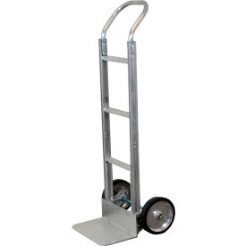 Modular Aluminum Flowback Handle Truck, 8" Mold-On-Rubber Wheels, 600 lb. Capacity