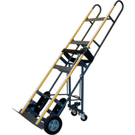 Steel Appliance Truck with Retractable Wheels, 800 lb Capacity, Black