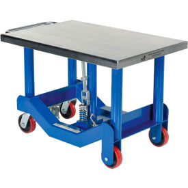 Steel Low Profile Post Lift Table, 24''W x 36''L Platform, 4000 lb Capacity, Blue
