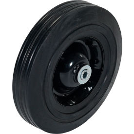 Hard Rubber Wheel, 10" Dia., 1/2" Bearing, 400 lb. Capacity