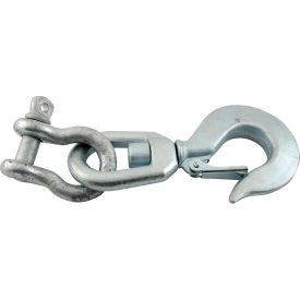 Steel Swivel Hook with Shackle, 1-5/8'' Diameter, 10000 lb Capacity
