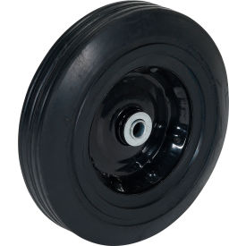 Hard Rubber Wheel, 10" Dia., 5/8" Bearing, 400 lb. Capacity