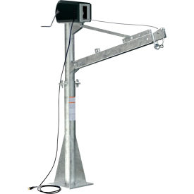 AC Powered Jib Crane, 1500 lb Capacity, Gray