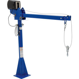 AC Powered Jib Crane, CSA Compliant, 2000 lb Capacity, Blue