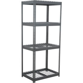 4 Shelf, Heavy Duty Boltless Shelving Starter, 60"W x 30"D x 84"H, Wire Deck