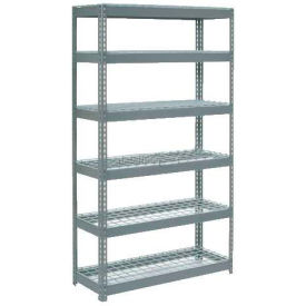 6 Shelf, Heavy Duty Boltless Shelving, Starter, 60"W x 30"D x 60"H, Wire Deck