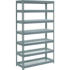 7 Shelf, Heavy Duty Boltless Shelving, Starter, 60"W x 30"D x 72"H, Wire Deck