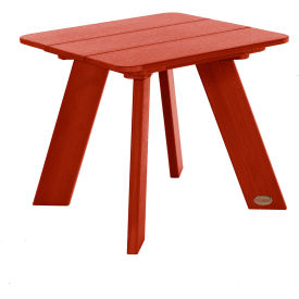 Italica Modern Side Table, 18" x 18", Rustic Red