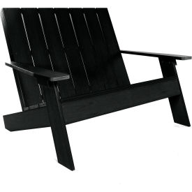 Italica Double Wide Modern Adirondack Chair, Black