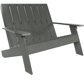 Italica Double Wide Modern Adirondack Chair, Coastal Teak