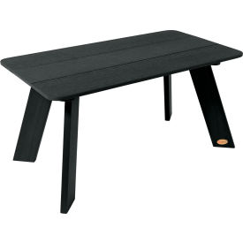 Italica Modern Coffee Table, 17-3/4" x 31", Black
