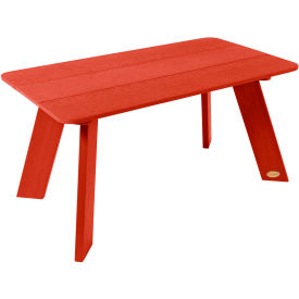 Italica Modern Coffee Table, 17-3/4" x 31", Rustic Red